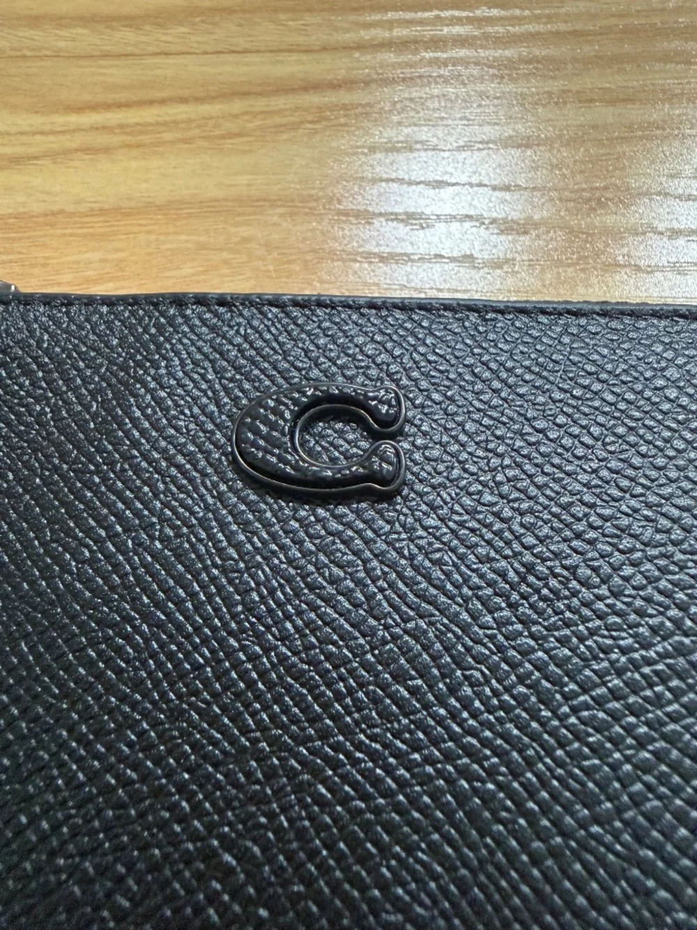 Coach Mens 3-In-1 L-Zip Wallet With Signature Canvas Black Charcoal